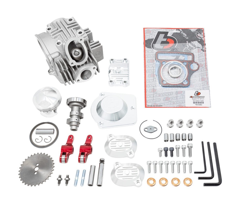 TB Parts V2 Race Head & 140cc/56mm Piston Kit - YX140
